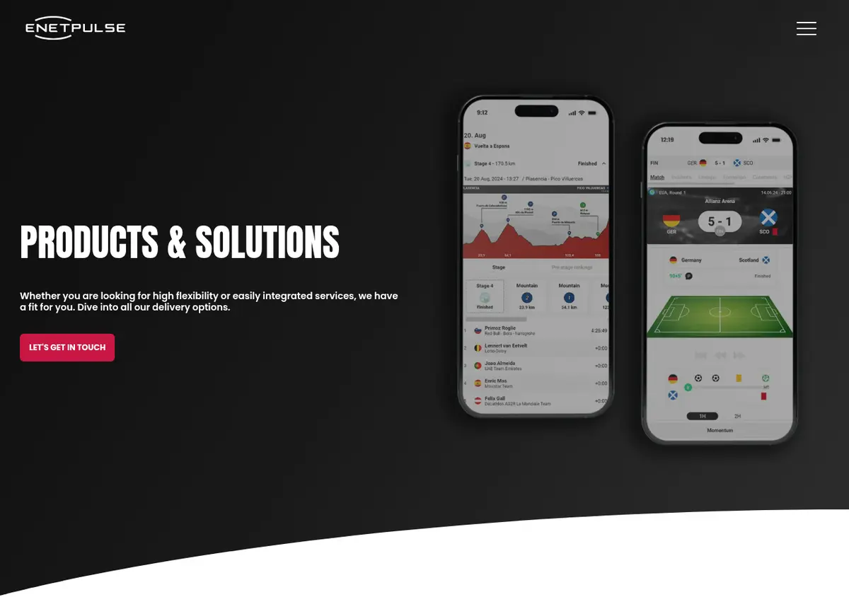 Enetpulse official technical or coverage page