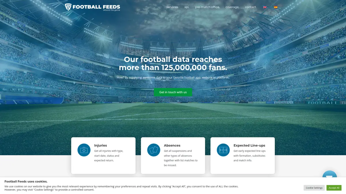 Football Feeds official product page
